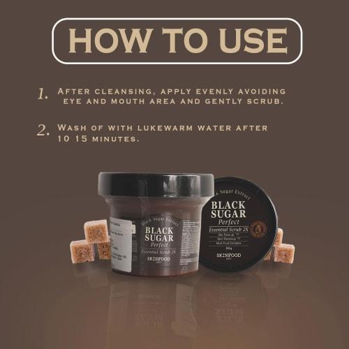SKINFOOD Black Sugar Perfect Essential Scrub 2X (Face Scrub/Rinse Type)