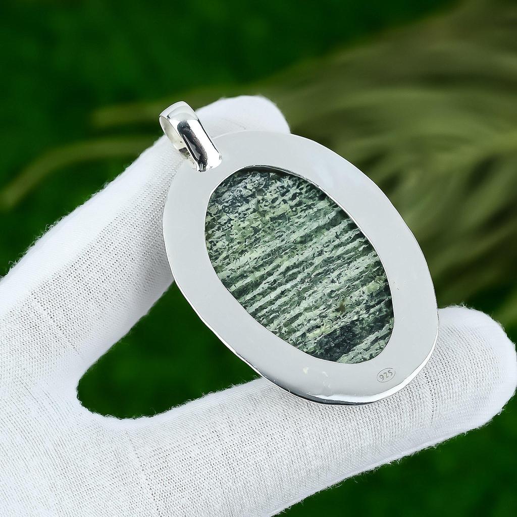 Подарок для женщин Подвеска Серебро 925 пробы Натуральный зеленый швейцарский опал драгоценный камень