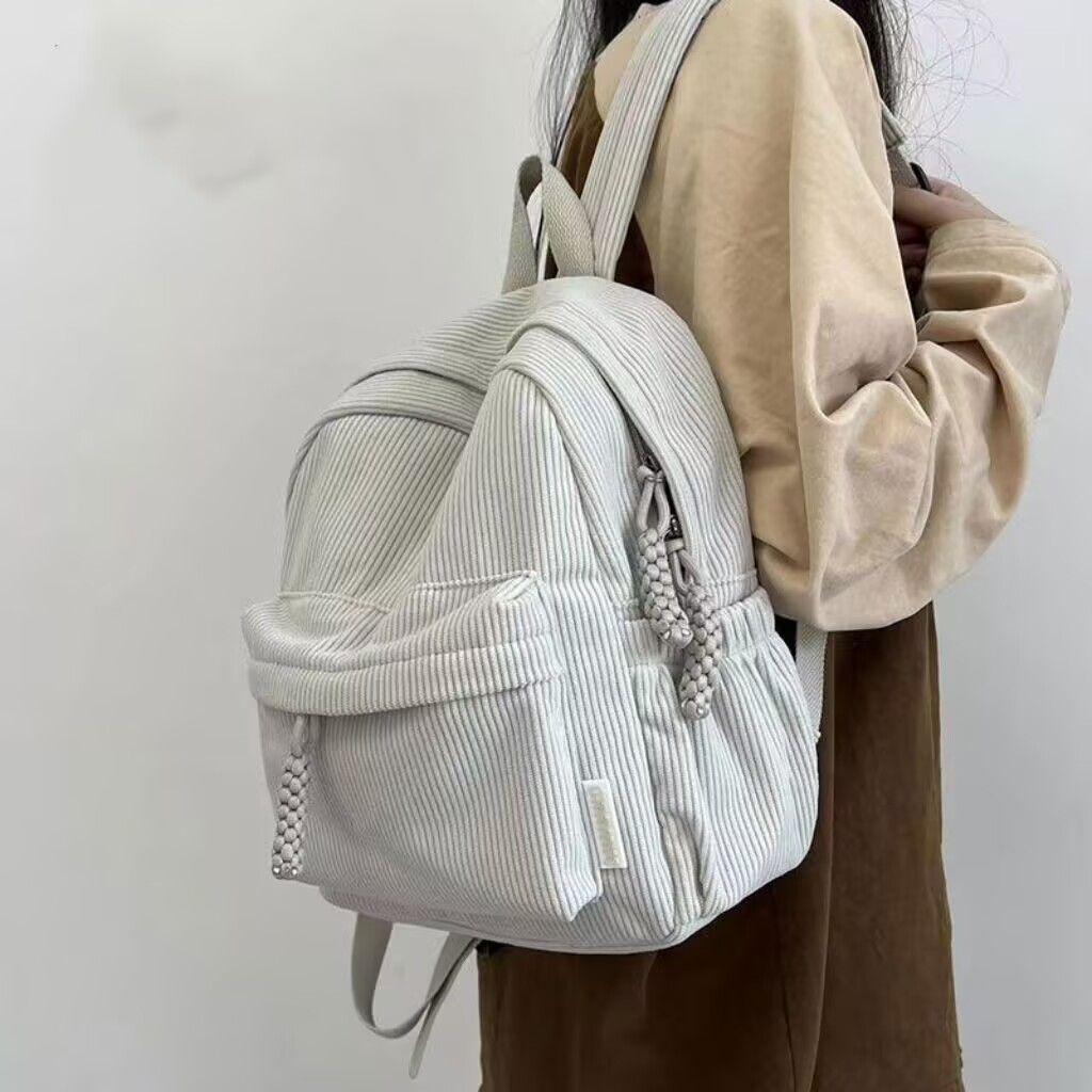 Стильный вельветовый легкий рюкзак: Дорожная, школьная и студенческая сумка для поездок