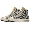 Converse 1970s Comfortable and Versatile High-Top Canvas Shoes for Both Men and Women Leopard Print Black