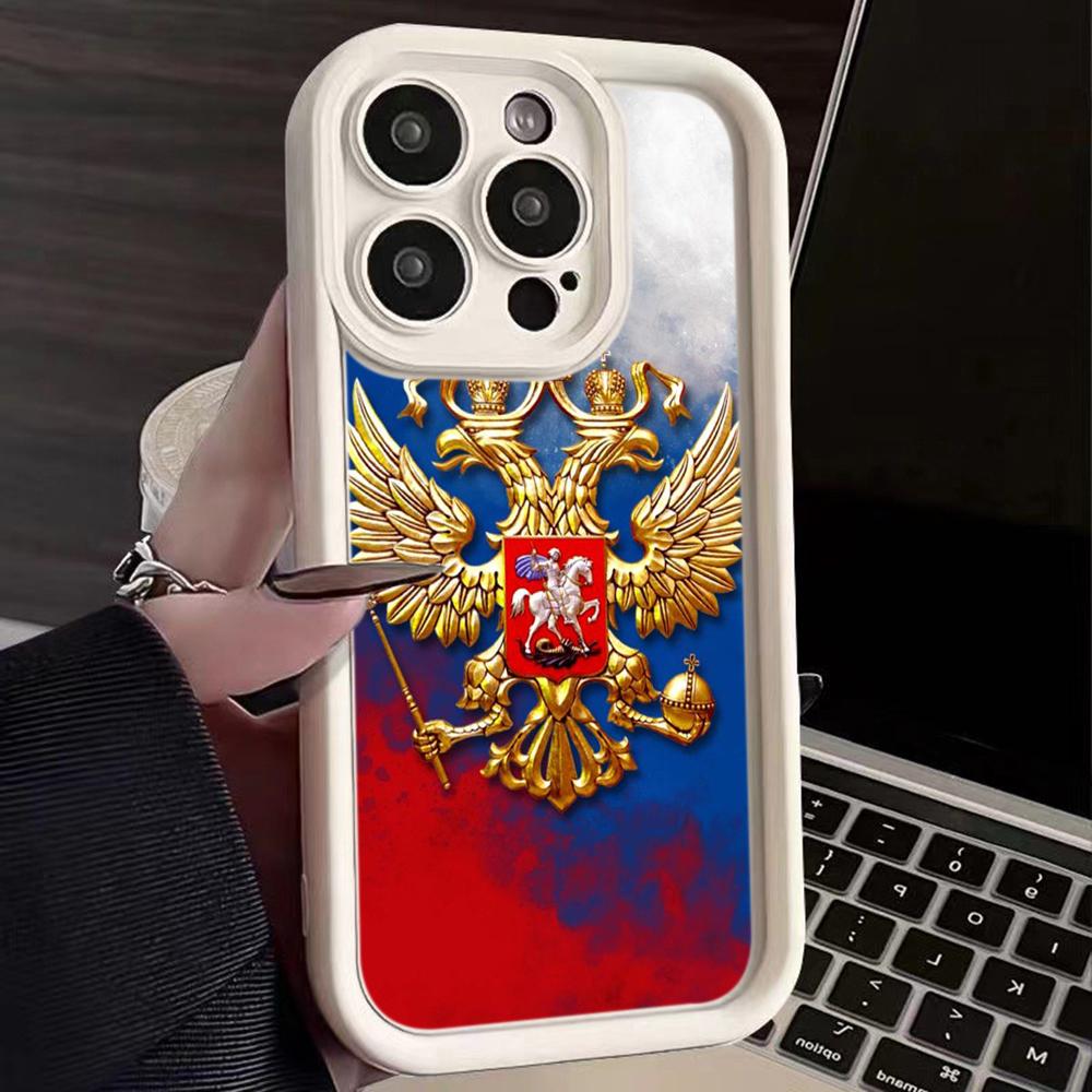 Ae96 Россия эмблема флаг дизайн арт защитные чехлы для телефонов для Xiaomi Poco X5 M6 Redmi Note 13 12 11 Pro 13C 12C A3 9 10 12S ангельские глазки задняя крышка из ТПУ