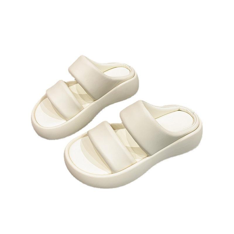 Лето 2024 года, новые сандалии-тапочки на толстой подошве с мягкой подошвой для женщин