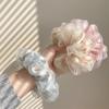 "Women's Oversized Floral Mesh Hair Band - Large Intestine Style for Spring Ponytails"