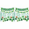 Shamrock Letter Banner Hanging Swirl Decor Shamrock Hanging Swirls Dangling Decor for Home Saint Patrick Party Supplies