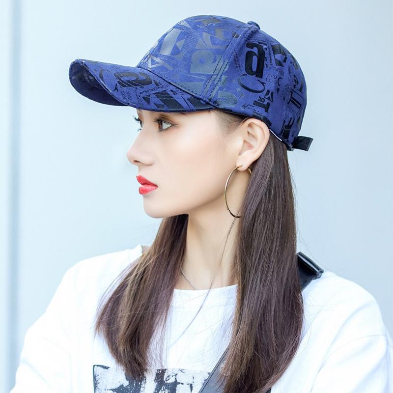 Kpop Однотонные Кожаные Модные Бейсболки с Граффити-Буквами для Мужчин и Женщин Хлопковые Универсальные Кожаные Дышащие Кепки от Солнца