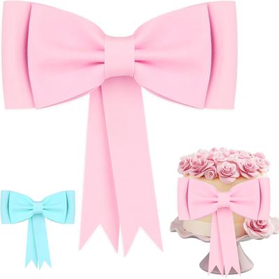 Украшение на торт в виде банта, большой розовый бант, украшения на торт на день рождения, украшение на торт в виде банта, украшение на торт принцессы, украшения на свадебный торт, набор для украшения торта