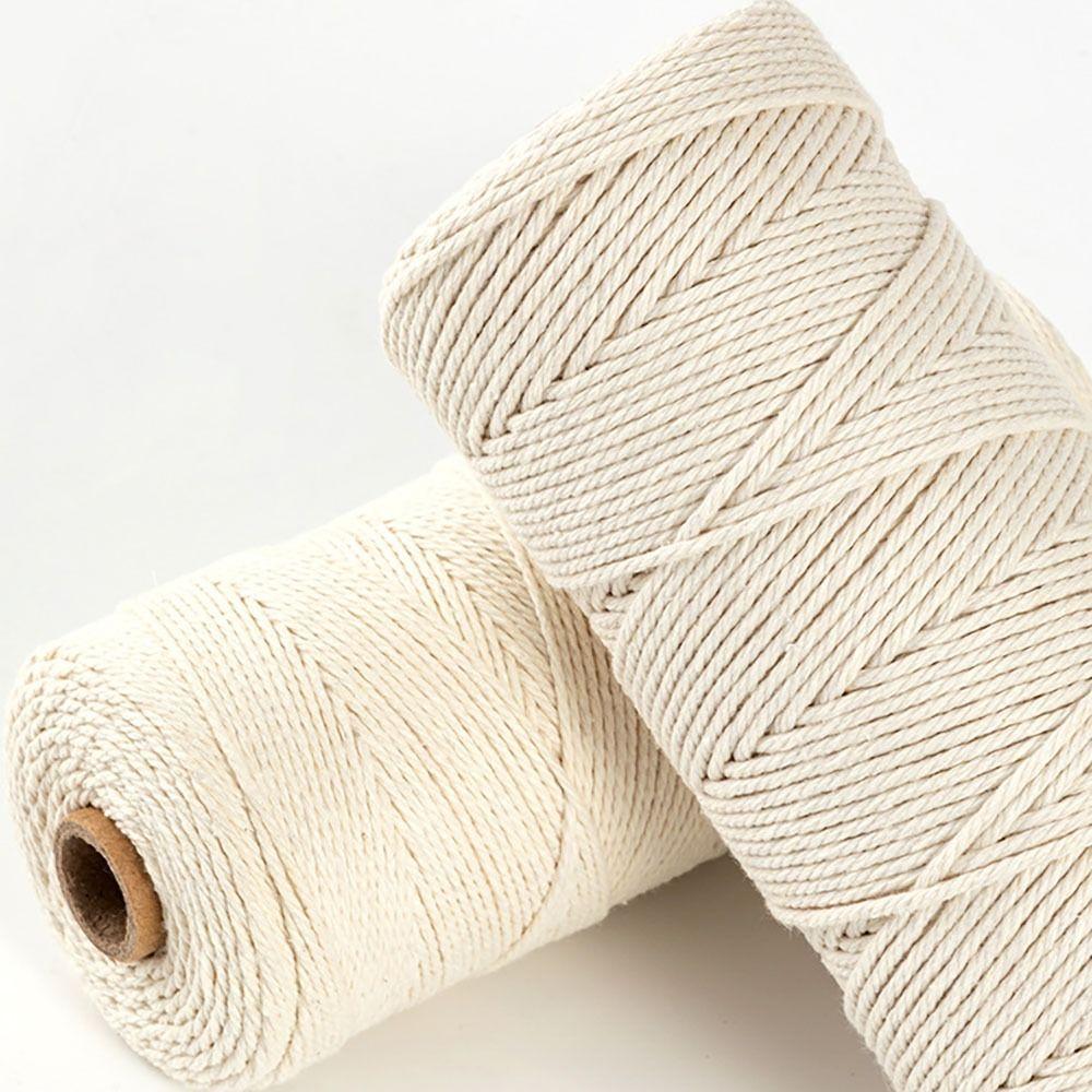 50/100M нитки для макраме из шнура бежевого цвета для рукоделия, новый макраме-веревка для домашнего декора
