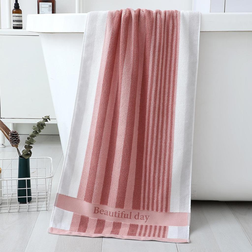 Thickened Absorbent Bath Towel - Large Pure Cotton & Polyester Blend, 90x40 Cm, Suitable for Adult Face and Household Use