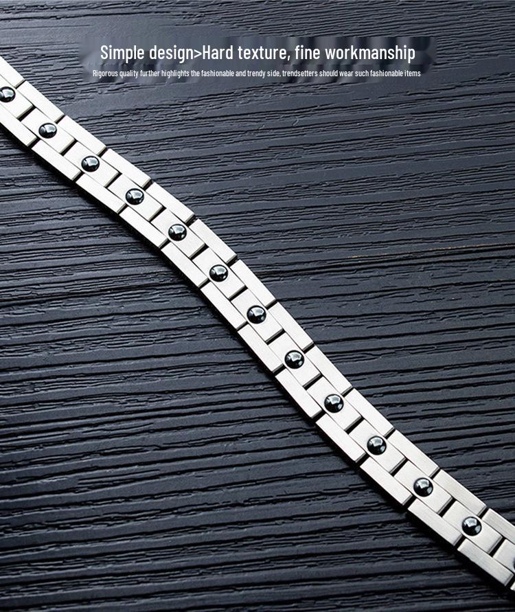 Korean Style Magnetic Therapy Stainless Steel Bracelet