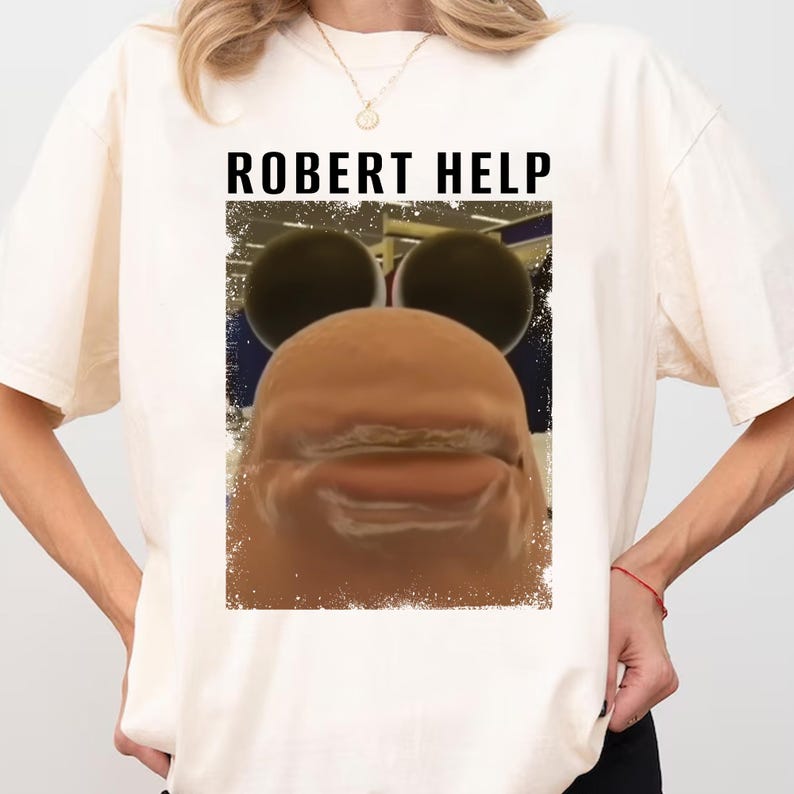 Funny Marcus The Worm Robert Help Meme Weirdcore Internet Humor Tee Viral Meme Graphic Top Surreal Aesthetic Funny Gift Unisex