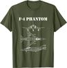 F4 Phantom Истребитель Самолет Пилот Военный Унисекс Футболка с коротким рукавом Повседневная 100% Хлопок Круглый вырез Футболка