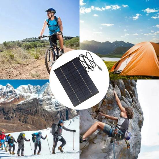 4.2W 12V Solar Panel High-Efficiency PET Lamination Type-C Output 20.5% Conversion Rate Solar Panel for Outdoor Security Cameras