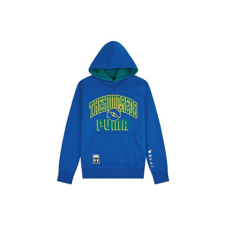 Puma Двусторонняя толстовка с капюшоном X The Hundreds, мужские топы, синий, зеленый, 598311-89