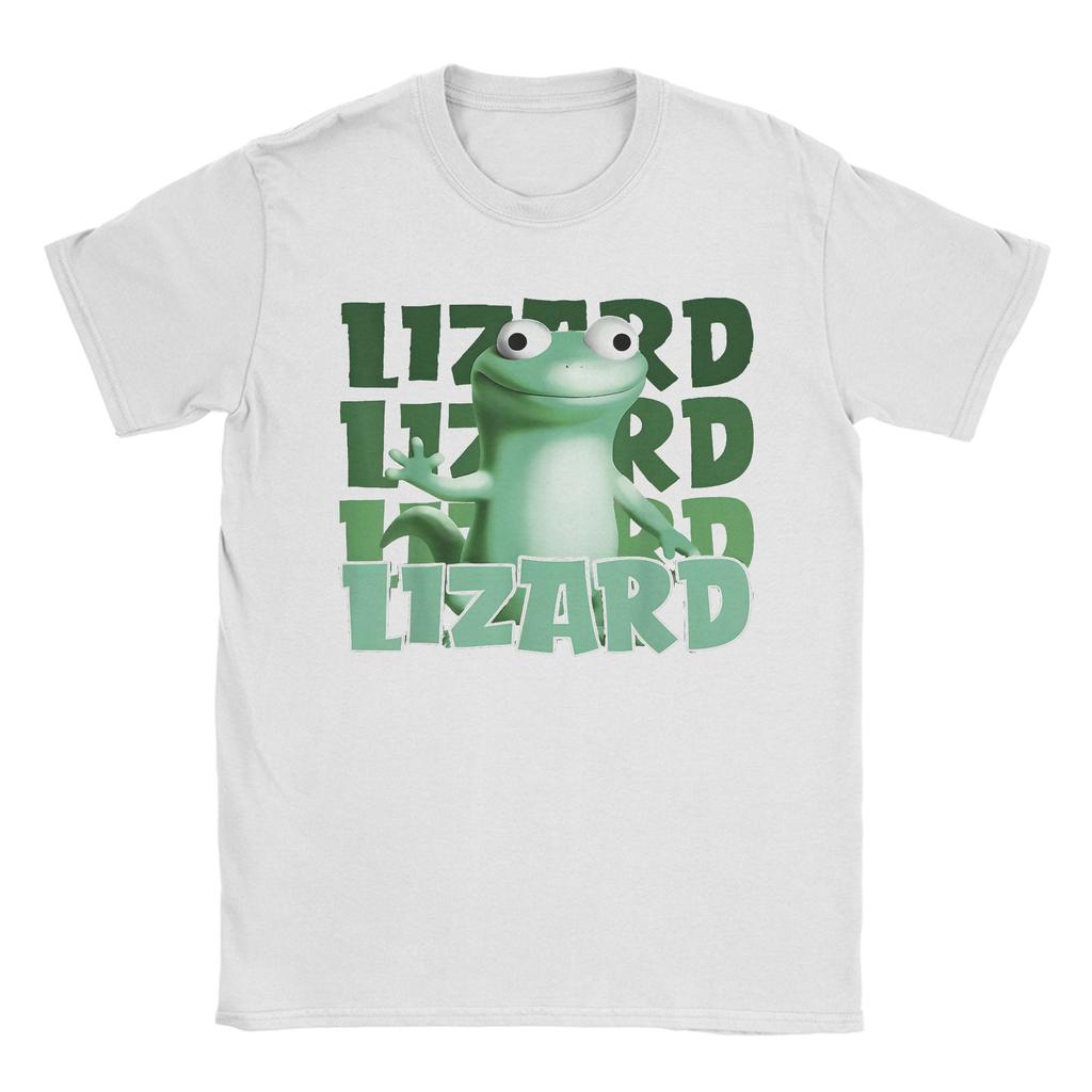 Unisex Unisexs Lizard Meme Funny Retro T Shirts Cotton Clothing Vintage Short Sleeve Round Collar Tees Classic TShirts