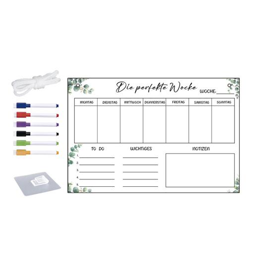 Холодильник, акриловая доска для сообщений с ручками, прозрачная устойчивая к царапинам многоразовая доска для холодильника, еженедельник