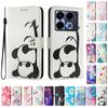 Cute Panda Luxury Painted Leather Case Wallet Book Style Cover for Infinix Smart 4 X653,Hot 9 Play,Hot 10 Play,Smart 6,X680,HOT 8,X650,HOT 40...