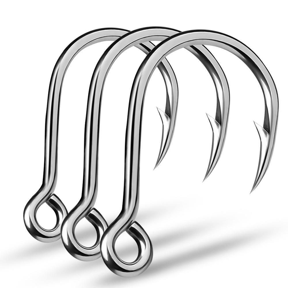 Рыболовные крючки из высокоуглеродистой стали с зазубринами, корабельные рыболовные крючки, устойчивые к коррозии морской воды, якорные крючки, перфорированные рыболовные крючки, рыболовные снасти