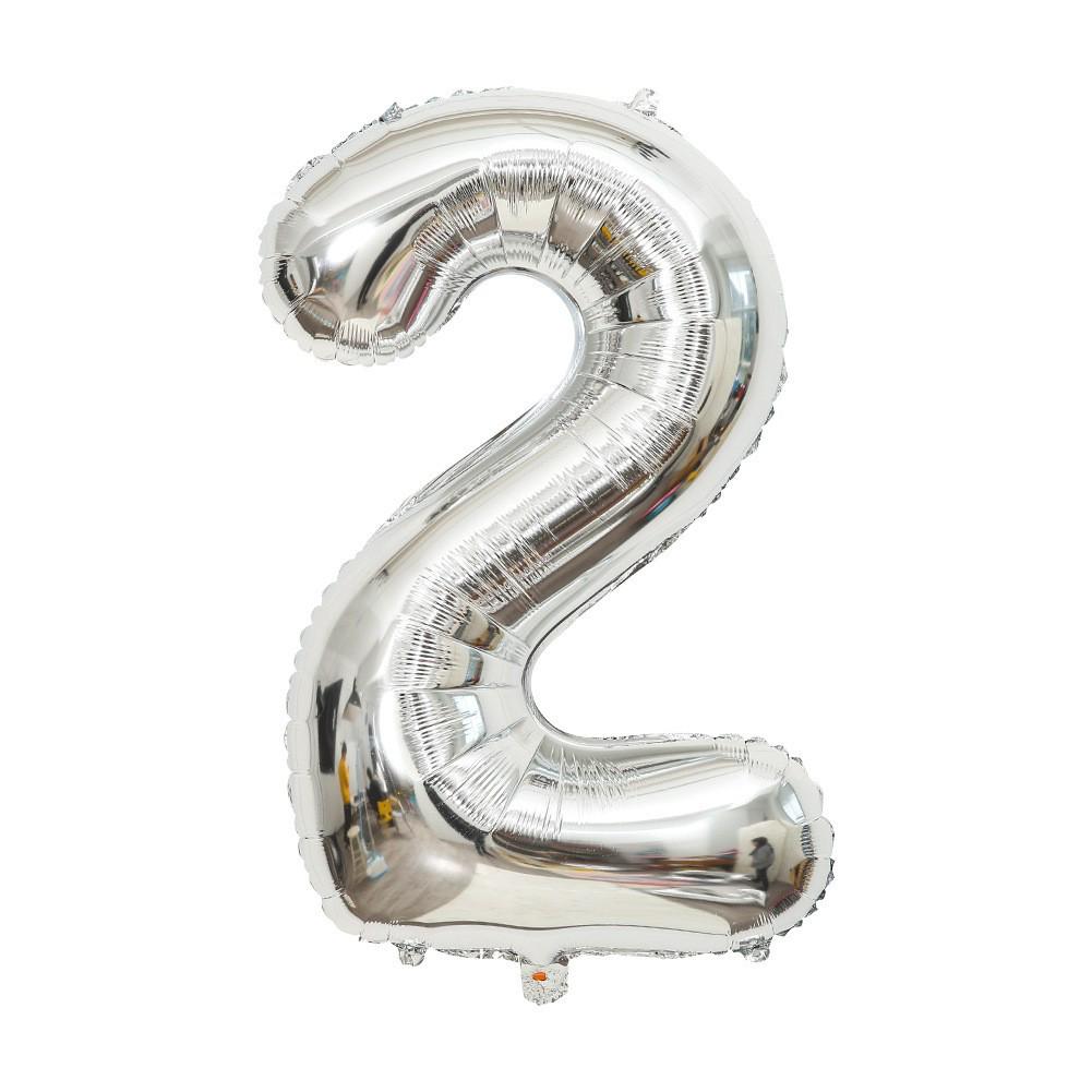32-Inch US Number Birthday Party Balloons - Individual Aluminum Film