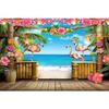 Bonvvie Photography Background Summer Beach Hawaii Luau Aloha Flamingo Holiday Party Decor Birthday Backdrop for Photo Studio