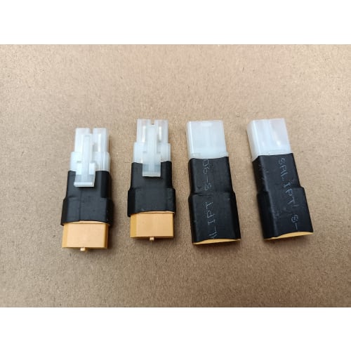 LINSYRC 2-Piece XT60 Male To Tamiya Female Connector Adapter and 2-Piece XT60 Female To Tamiya Male Connector Adapter for Nicd Nimh Dynamite Pack