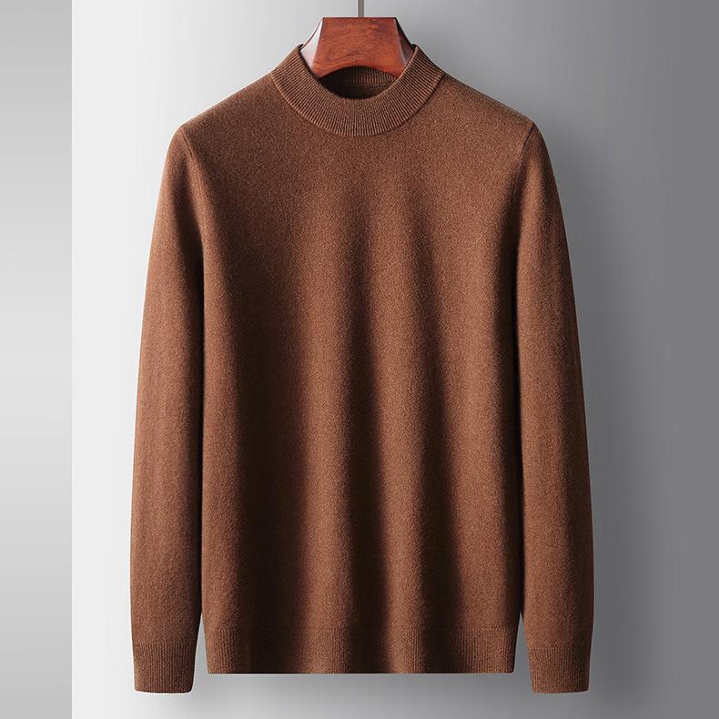 Мужской шерстяной свитер 100% чистая шерсть осень и зима толстый мужской шерстяной свитер со средней горловиной внутренний меринос