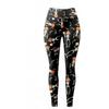 Halloween Womens Yoga Pants 3D Print Pumpkin Skeleton Slim Fit Stretch Workout Leggings