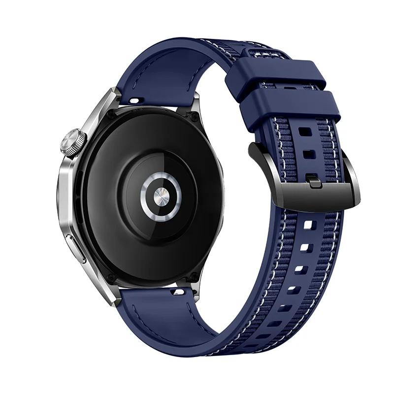 22-миллиметровый ремешок для часов HUAWEI WATCH GT2 Pro GT3 42MM 46MM Умные часы Ремешок Huawei GT4 46MM GT Runner Силиконовый+Нейлоновый плетеный браслет