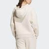 Adidas Lounge Hooded Sweatshirt Pure Color Sport Casual Pullover Women Tops Wonder-White IP0756