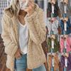 Зимняя одежда Женская Элегантная Пальто из искусственного меха Тедди-мишки Толстая Теплая Мягкая Флисовая Куртка Женская с Карманами На Молнии Пальто Veste