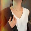 2023 Rainbow Sugar Cube Titanium Necklace - Women's Summer Clavicle Chain, Non-Fading, Clear Internet Celebrity Style