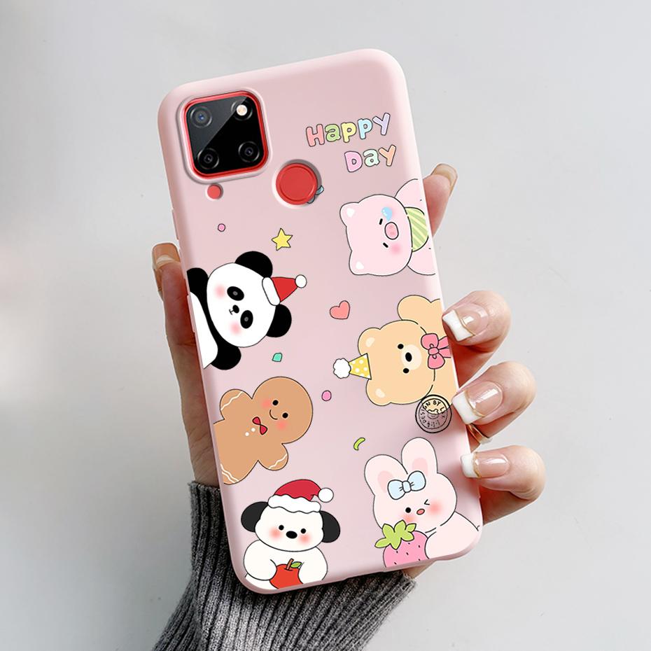 Для OPPO Realme C25 C25S C25Y Чехол Мультяшный Мягкий Силикон Матовый Ударопрочный Задняя крышка телефона Для Realme C 25 S Y Capa Funda Coque