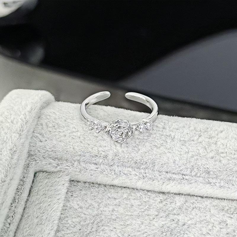 Геометрическая роскошь, Высококлассное ощущение, Тонкое кольцо, Персонализированное кольцо с открытием, Простое микроинкрустированное сверкающим цирконом, Супер сказочное кольцо, Женское.