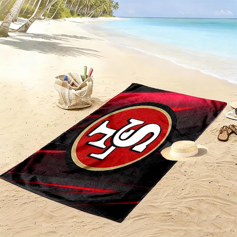 San Francisco 49ers Print Beach Towel, Large Soft Quick Dry Towel for Beach Camping Swimming