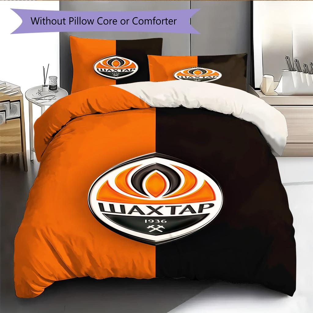 FC Shakhtar Donetsk RugPattern Bedding Quilt Set Quilt Cover Pillowcase Home Decoration Birthday Gift (1 * duvet cover + 2 * pillowcase, without core)