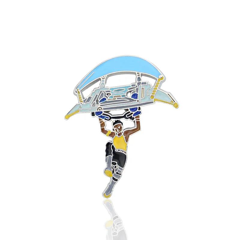 Fortnite Game Alpaca Parachute Keychain Metal Badge Pendant Fans Gift Cosplay Props