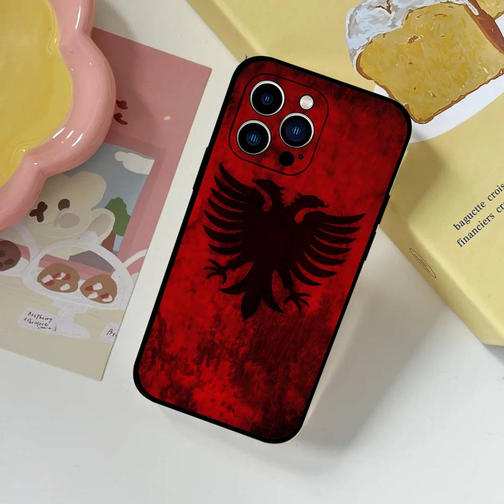 A-Албания F-Флаг Чехол для телефона для IPhone 17/16/15/13/14 Pro Max/ 11Plus/X/Xr/Xs Max/12mini