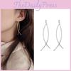 Crossed Chic Line Earrings Japanese Influence Sweet And Charming Individual