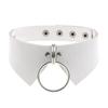 DIEZI Harajuku White PU Leather Torques Choker Necklace For Women Men Vintage Gothic Hip Hope Adjusted Collar Necklace Jewelry