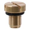 Qicarkey Radiator Expansion Tank Bleeder Screw, Brass Reservoir Plug Bleeder Screw with Rubber