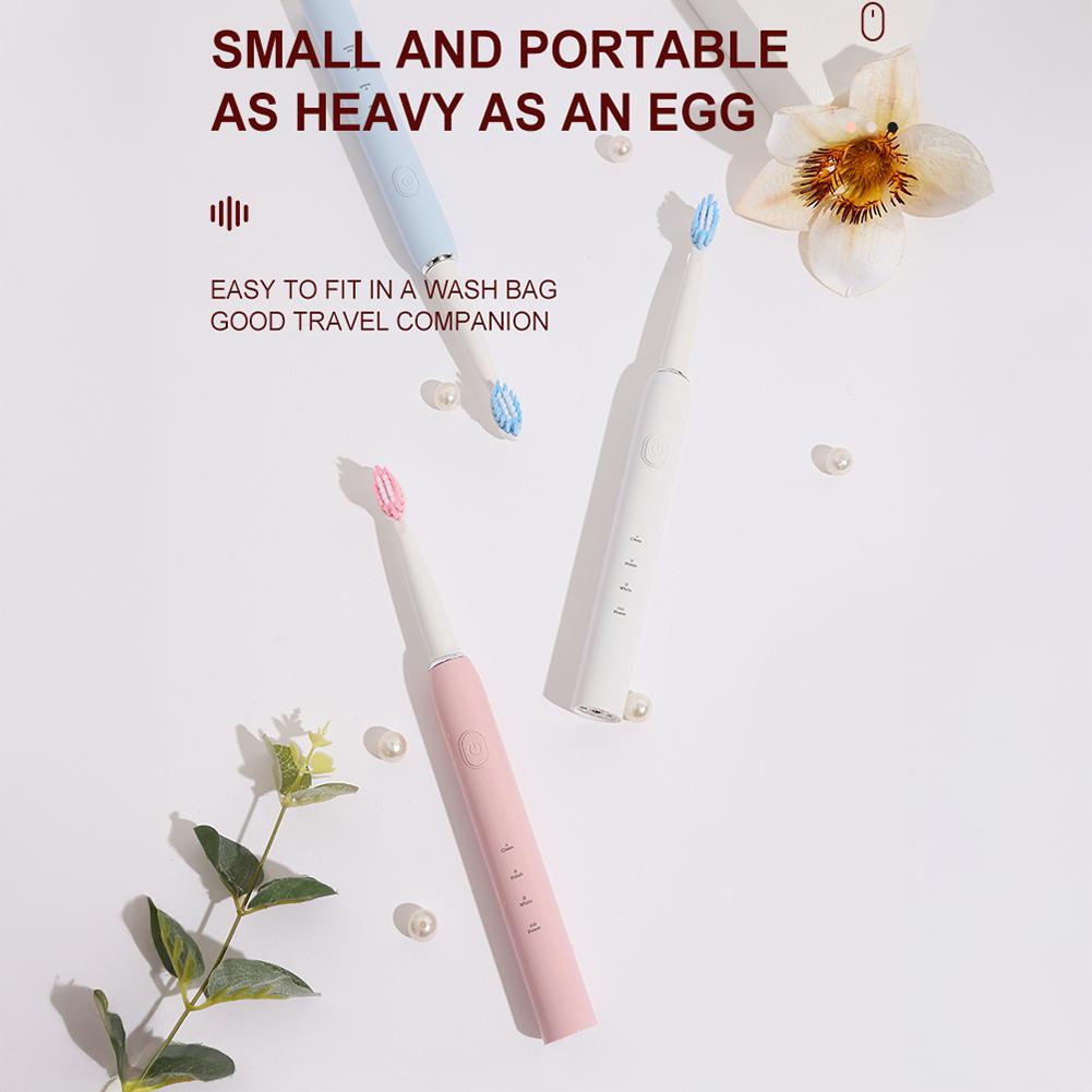 Portable Sonic Electric Toothbrush for Adults IPX7 Waterproof Toothbrushes High Frequency Health Oral Care Compact Travel Design