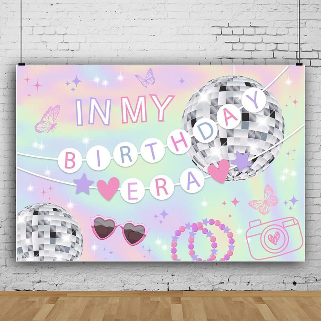 Rainbow Colored Girl Dream Pop Music Melody Play Theme Birthday Party Room Custom Decor Dynamic Musical Photo Banner Backgrounds