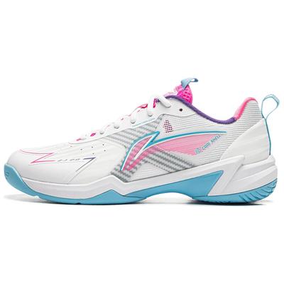 Li Ning Halberd 2 Удобные и модные Нескользящие Износостойкие Низкие Бадминтонные кроссовки Унисекс Белый Синий AYZU019-2