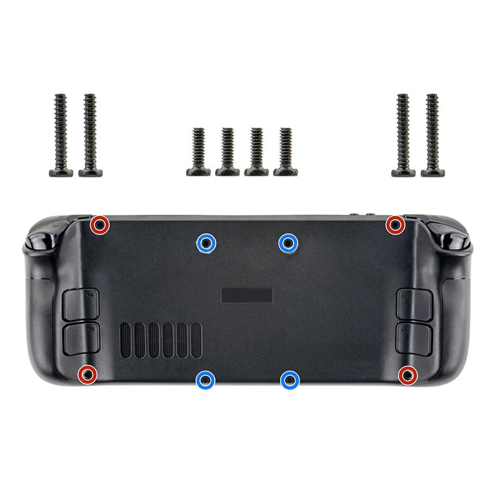 Задняя крышка корпуса игровой консоли, металлический комплект длинных и коротких винтов, замена для Steam Deck, задний корпус геймпада, набор винтов для корпуса