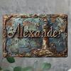 2d Flat 30*20cm, Vintage Alexandria Lighthouse Wooden Sign, Retro Wooden Wall Art for Home, Bar, Cafe Decor, Perfect Gift for Family and Friends.