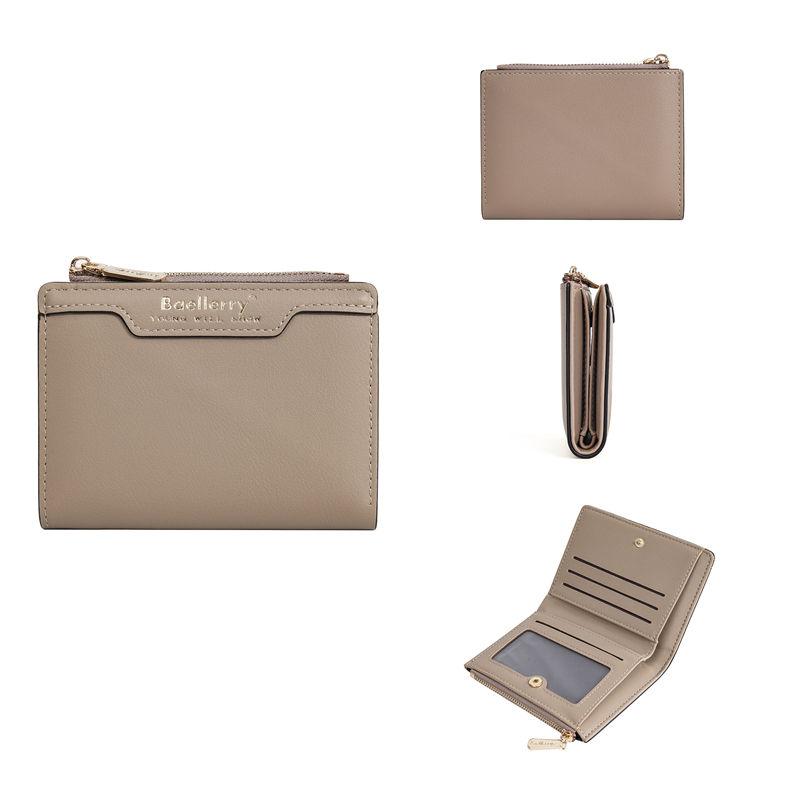 Baellerry Женские модные кошельки из искусственной кожи, кошелек-бифолд, короткий держатель для карт, кошелек для монет