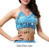 Tassel Sequin Nightclub Performance Top Show Costumes Belly Dance Bra Halter Bra