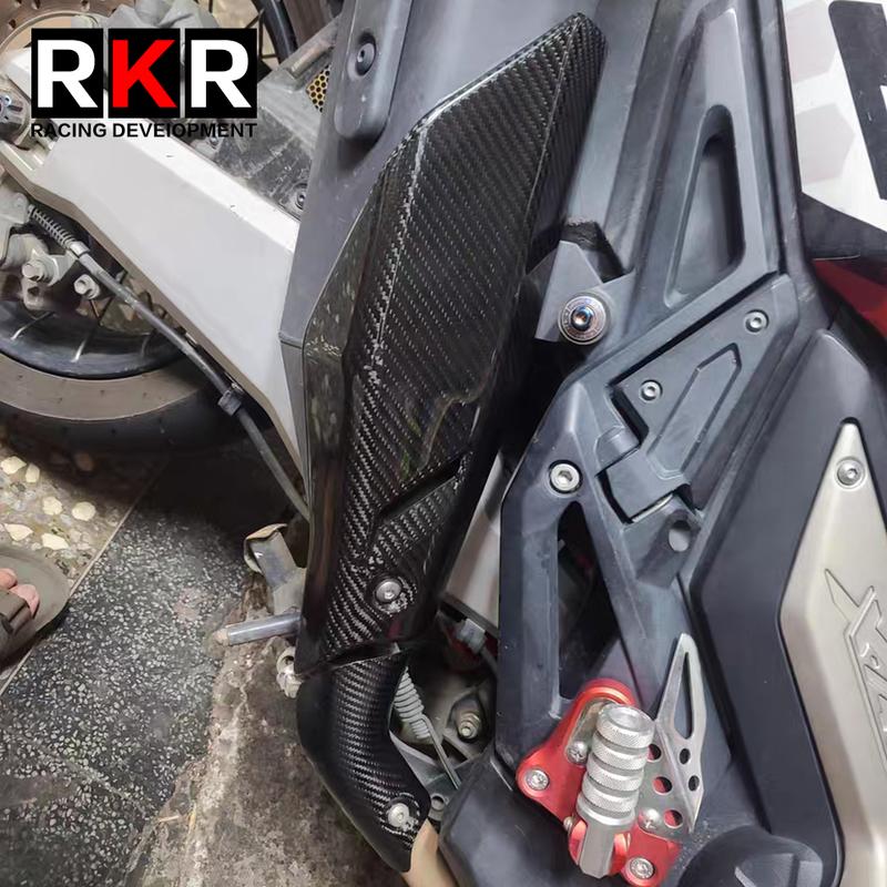 Motorcycle Original Exhaust System Middle Carbon Fiber Protector Heat Shield Cover Guard Fit For Honda X-ADV 750 Adv750 XADV750