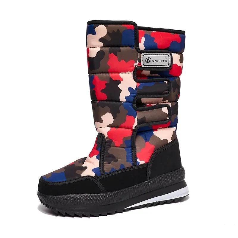 Модные мужские и женские зимние ботинки, новые плюшевые теплые удобные хлопковые туфли для пар, для рыбалки, нескользящие, водонепроницаемые, повседневные туфли 2024