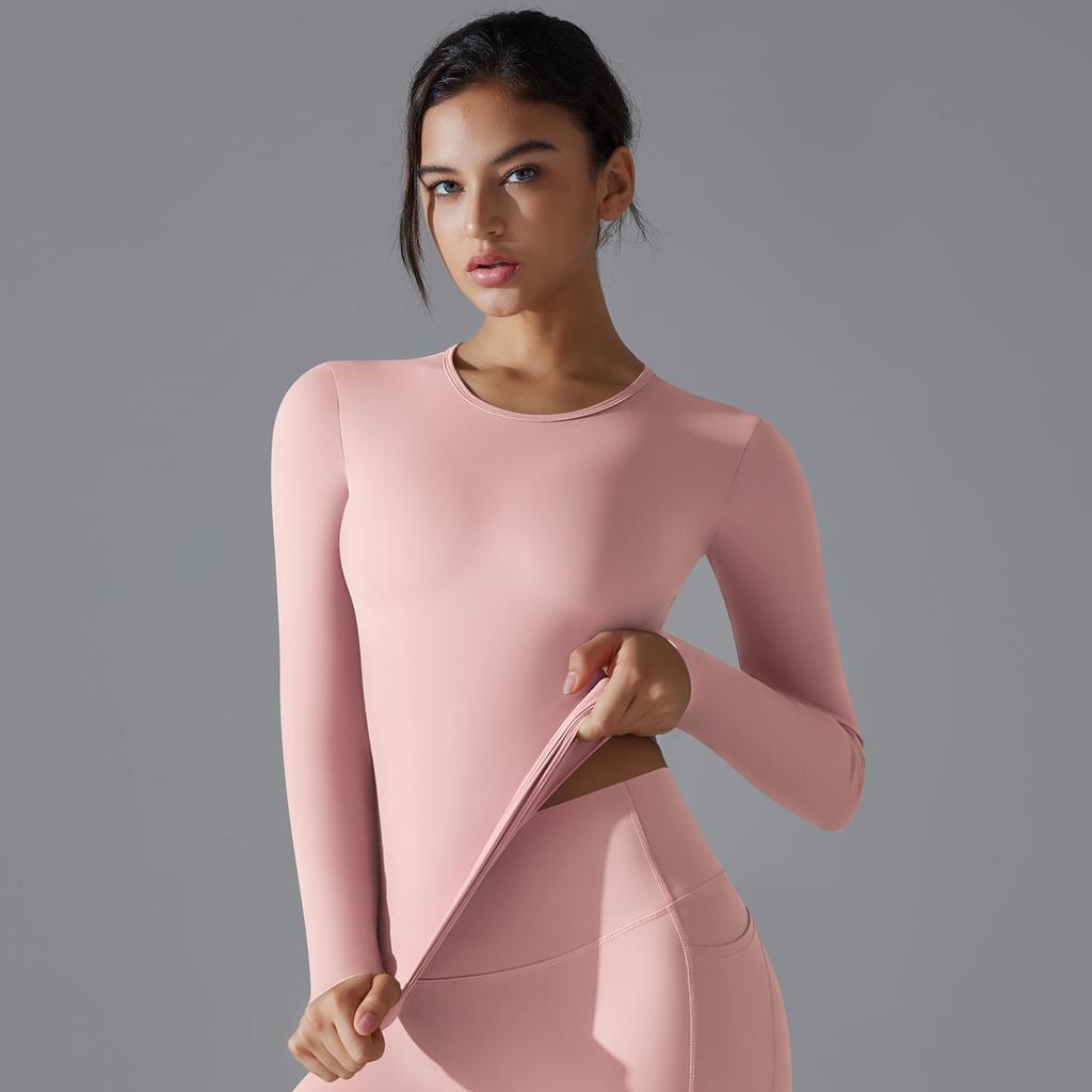 Nessaj Женские спортивные футболки с длинными рукавами, укороченные топы для йоги, быстросохнущие рубашки для бега в тренажерном зале и фитнеса