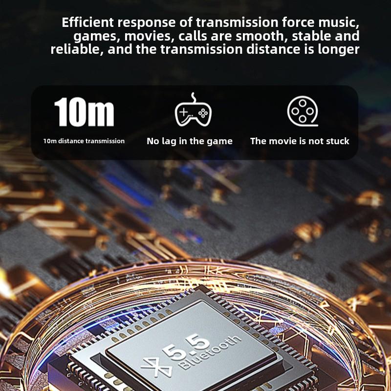 Bluetooth Headset Single Ear Air Conduction Not Into The Ear Hanging Ear Digital Display Motion Can Be Rotated Business